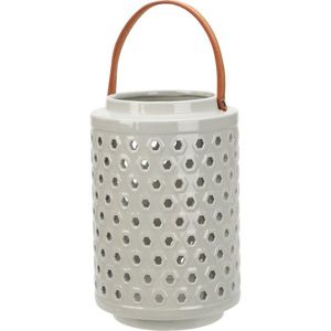 Felinar decorativ Bruggy, gri, 15, 8 x 24, 3 cm, dolomit, gri imagine