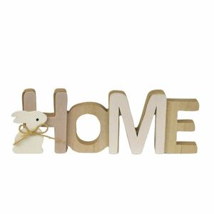 Inscripție din lemn HOME cu iepuraș, 21, 5 x 7, 5 x 3 cm imagine