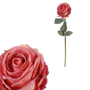 Floare artificială Trandafir nuanța caisă, 36 cm imagine