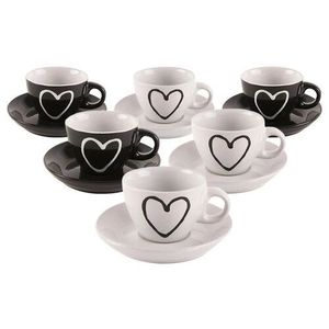 Ceașcă cu farfurioară Orion HEART 0, 09 l, 6 buc. imagine