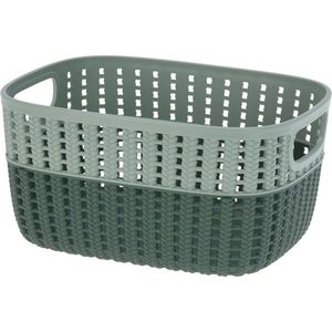 Coș de plastic Duo, verde, 23, 5 x 17, 5 x 11, 5 cm, verde imagine