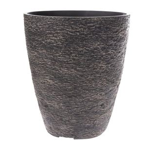 Recipient plastic de ghiveci Ladrido, gri închis, 22 x 26 cm imagine