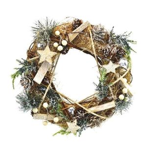 Coroniță ratan de Crăciun Doreen, 30 cm imagine