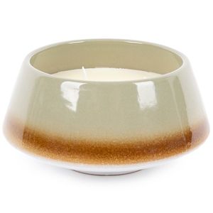 Lumânare parfumată Bumbac proaspăt ceramică, verde, 15 x 7, 5 cm imagine