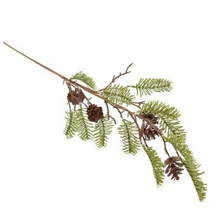 Ramură de iarnă cu chiciură și conuri, 71 cm imagine