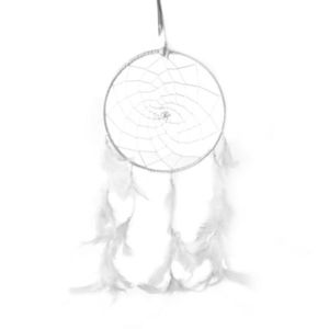 InDecor Prindător de vise din bumbac cu pene, alb, 30 x 30 x 90 cm, alb, L imagine