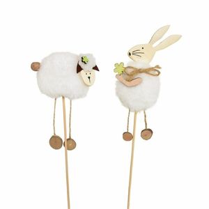 Set de figurine din pluș iepuraș și oiță, 2 buc., înălțime 34 cm imagine