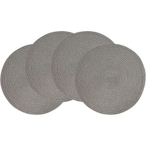 Suport farfurii Altom Straw silver, diametru 38 cm, set de 4 buc., argintiu imagine