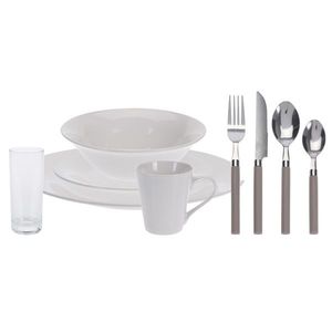 Serviciu de masă Simple, 36 de piese, alb imagine