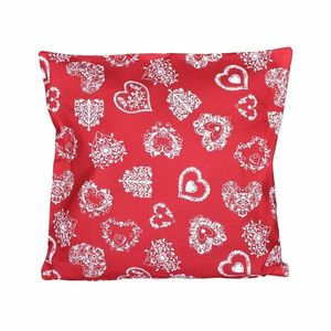 Față de pernă de Crăciun Inimă roșie, 40 x 40cm imagine