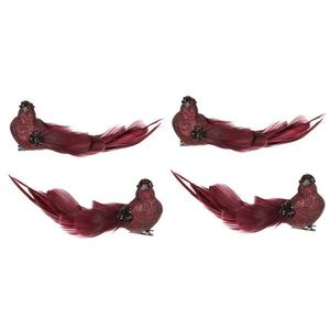Set păsări pe cleme, mov, 4 buc. imagine