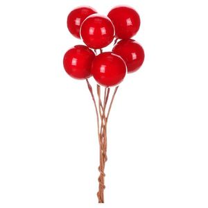 Merișoare pe sârmă, roșii, 48 buc imagine