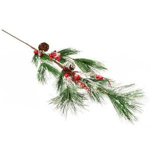 Ramură artificială de pin cu ornament, 75 cm imagine