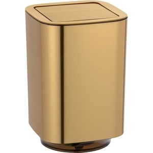 Wenko Coș de gunoi cu capac basculant Auron 5, 5 l, auriu imagine