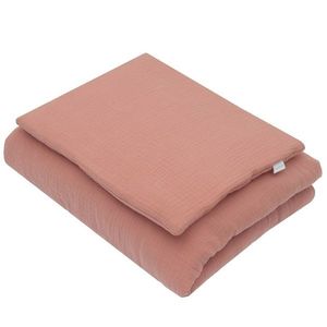 Set New Baby de muselină pentru bebeluși cu umplutură, roz, 80 x 70 c m, roz imagine