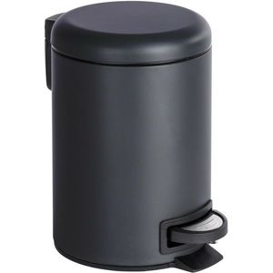 Wenko Coș de gunoi cu pedală Leman 3 l, negru, negru, 3 l imagine