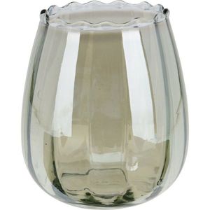 Suport pentru lumânări tip pastilă, 10 x 9 cm, verde imagine