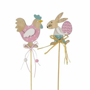 Set de figurine iepuraș și găinușă, 2 buc., înălțime 36 cm imagine