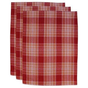 Prosop de bucătărie Carouri în roșu, 50 x 70 cm, set 3 buc. imagine