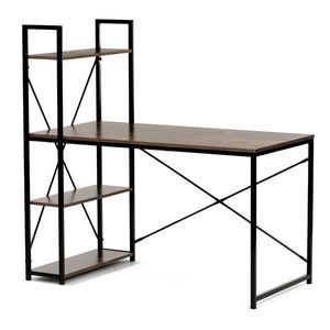 Masă de lucru 120 x 60 cm, naturală, maro închis imagine