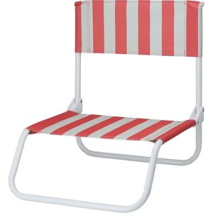 Scaun de plajă pliabil Stripes, 65 x 44 x 19 cm, roșu, roșu imagine