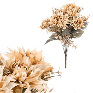 Buchet artificial Dalia portocaliu, 49 cm imagine