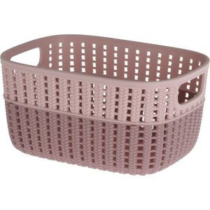 Coș de plastic Duo, roz, 23, 5 x 17, 5 x 11, 5 cm, roz imagine