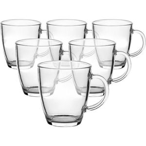 Set de căni din sticlă Florina Herbal, 365 ml, 6buc imagine