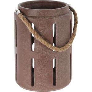 Felinar decorativ Danila, maro, 15 x 21, 8 cm, dolomit, maro imagine