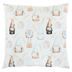 Pernă cu umplutură Motivul Crăciunului Spiridușide Crăciun 45 x 45 cm, alb imagine