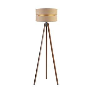 Lampadar DUO 1xE27/60W/230V d. 44 cm bej/wenge imagine