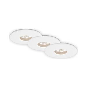 SET 3x corp de iluminat LED încastrat pentru baie Briloner 7240-036 ATTACH LED/1, 8W/230V IP44 alb imagine