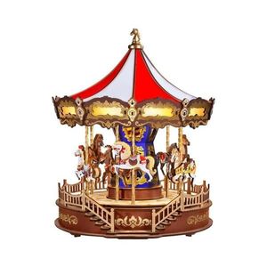 Puzzle 3D cutiuță muzicală RoboTime carusel clasic 5V imagine