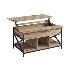 Masă de cafea NYRO cu blat rabatabil, maro/negru imagine