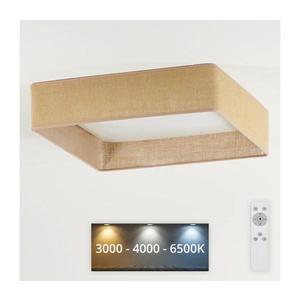 Brilagi - Corp de iluminat LED dimabil VELVET SQUARE LED/24W/230V cu telecomandă, maro imagine