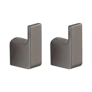 Gedy - Set de 2 cârlige de perete PIRENEI, gri metalic imagine