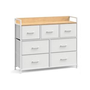 Comodă cu sertare KIRA alb/maro imagine