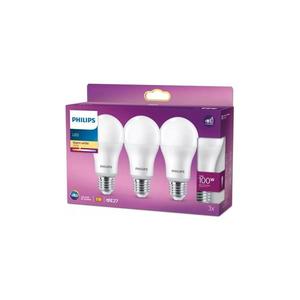 Set de 3 becuri LED Philips A60, soclu E27, 13 W, 230 V, 2700 K imagine