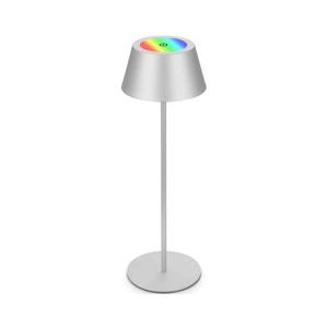 Brilo - Lampă de birou LED RGB KIKI reîncărcabilă cu control tactil LED/2, 6W/5V IP44 2600 mAh argintie imagine