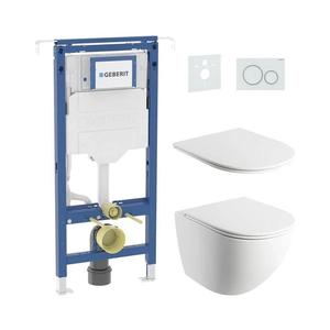 Vas WC suspendat + capac WC OTTAWA + plăcuță de activare + modul incastrat + garnitură imagine