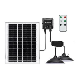 - Lustră solară LED, 2x LED, 70W, 12V, 12000 mAh, 6500K, Ø 23, 5 cm + telecomandă imagine