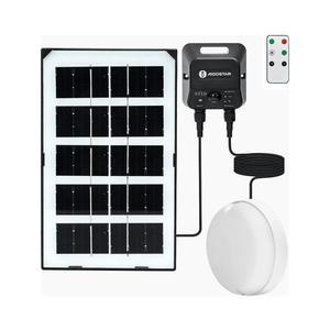 - Plafonieră solară LED cu senzor, 3, 7 V, 3000 mAh, IP65 + telecomandă imagine