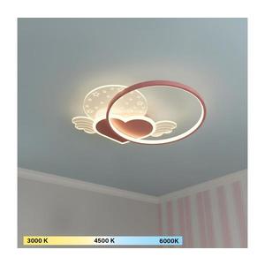 Brilagi - Plafonieră LED pentru copii LOVE, 48W, 230V, 3000/4500/6000K, roz imagine