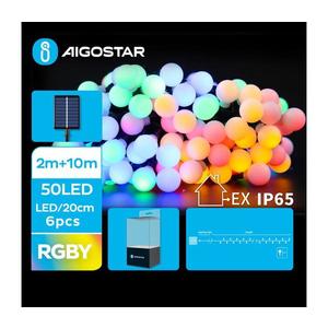 Lanț LED solar decorativ 50xLED/8 funcții 12m IP65 multicolor imagine