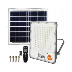 Proiector solar LED reglabil LED/150W/3, 2V 5000K 15000 mAh IP65 negru + telecomandă imagine