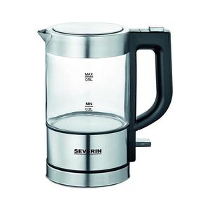 Severin WK 3472 - Fierbător electric 0, 5 l, 1100 W/230 V, inox/sticlă imagine