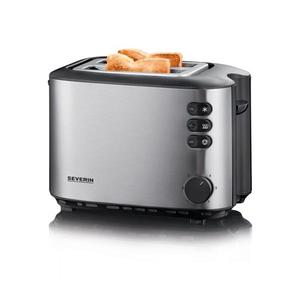 Severin AT 2514 - Prăjitor de pâine cu 2 fante, 850 W/230 V, inox/negru imagine