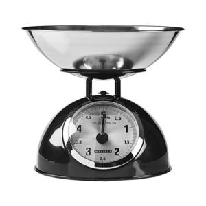 Melissa - Cântar de bucătărie retro cu bol, negru imagine