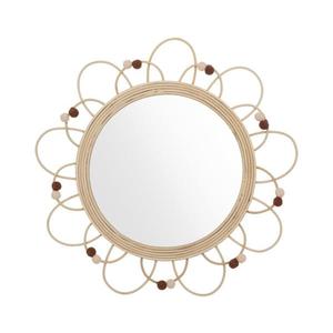 Atmosphera - Oglindă de perete pentru copii CAMPAIN, diam. 38 cm, din ratan imagine