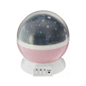 Atmosphera - Proiector LED pentru copii, alimentat de 3 baterii AA, roz imagine